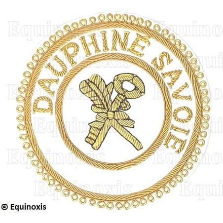 Badge / Macaron GLNF – Grande tenue provinciale – Grand Archiviste – Dauphiné Savoie – Brodé main